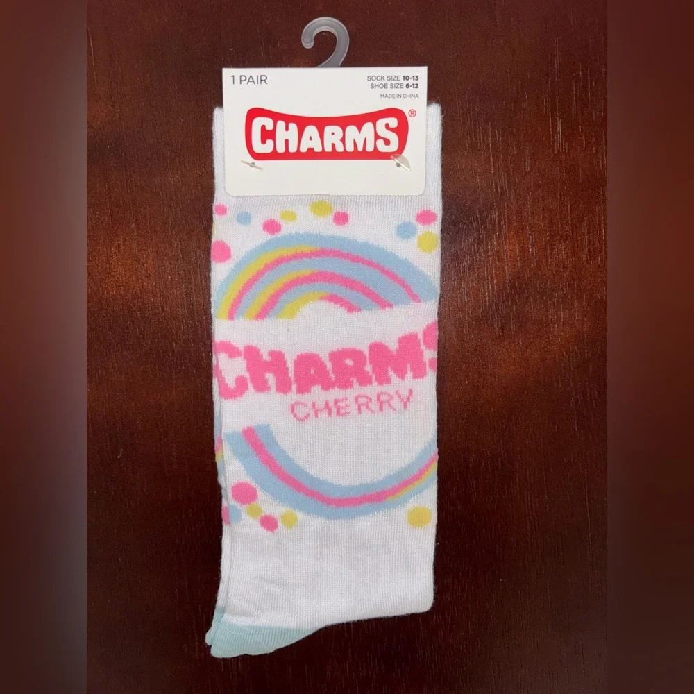 CHARMS BLOW POP NOVELTY CREW SOCKS NWT MEN’S SHOE SIZE 6-12